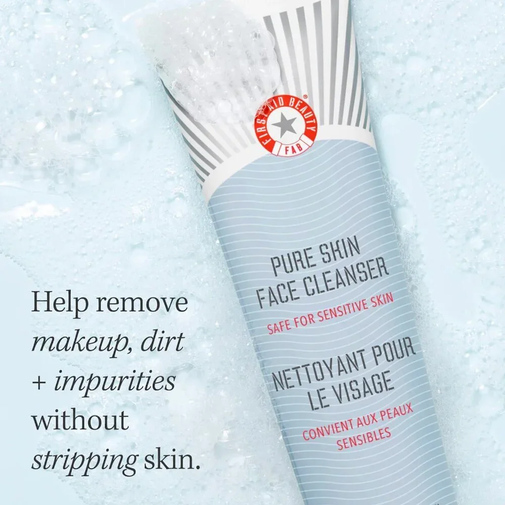 First Aid Beauty | NEW Pure Skin Face Cleanser, 5 oz / 142g